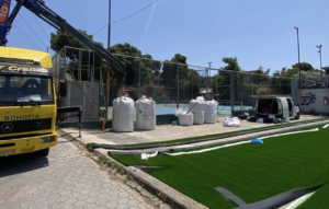 Λυκόβρυση Πεύκη: Εργασίες μετατόπισης μετρητικού στεγανού για την κατασκευή νέου γηπέδου 5X5 στην οδό Βορείου Ηπείρου