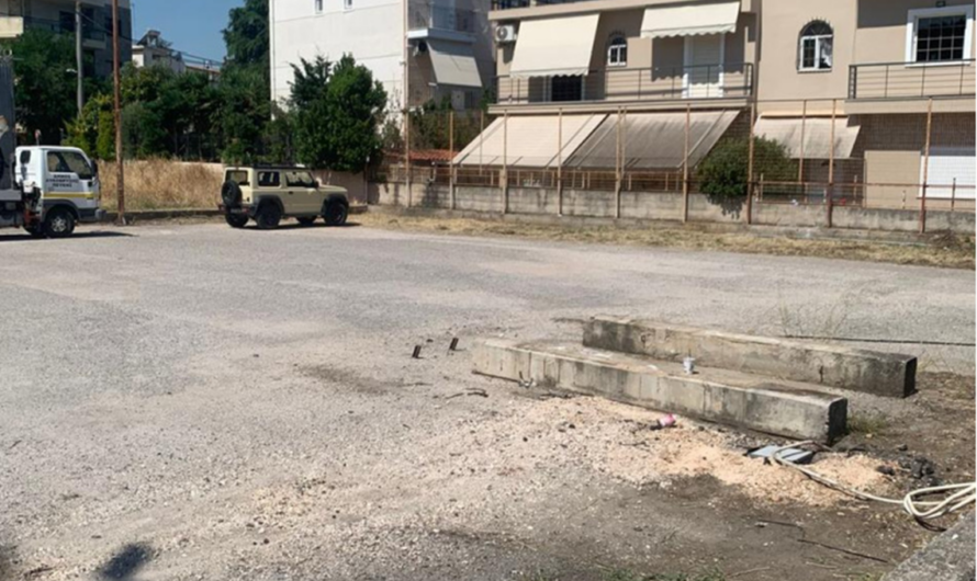 Λυκόβρυση Πεύκη: Εργασίες μετατόπισης μετρητικού στεγανού για την κατασκευή νέου γηπέδου 5X5 στην οδό Βορείου Ηπείρου