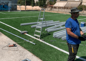 Λυκόβρυση Πεύκη:  Ολοκλήρωση εργασιών περίφραξης στο γήπεδο 5Χ5 επί της οδού Β. Ηπείρου, στη Λυκόβρυση