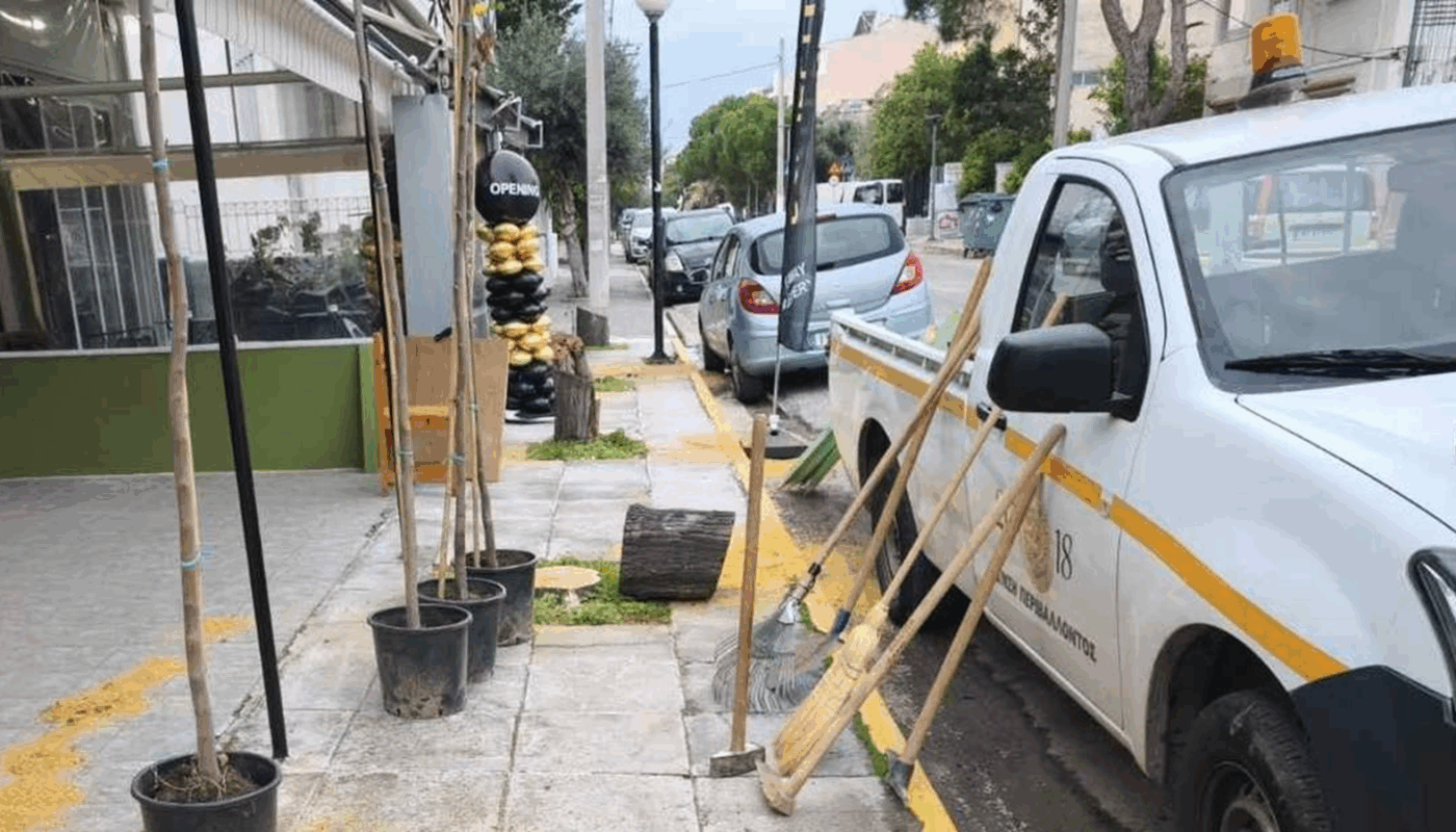 Νέα δέντρα στην οδό Αγίου Νεκταρίου, στην Καναπίτσα