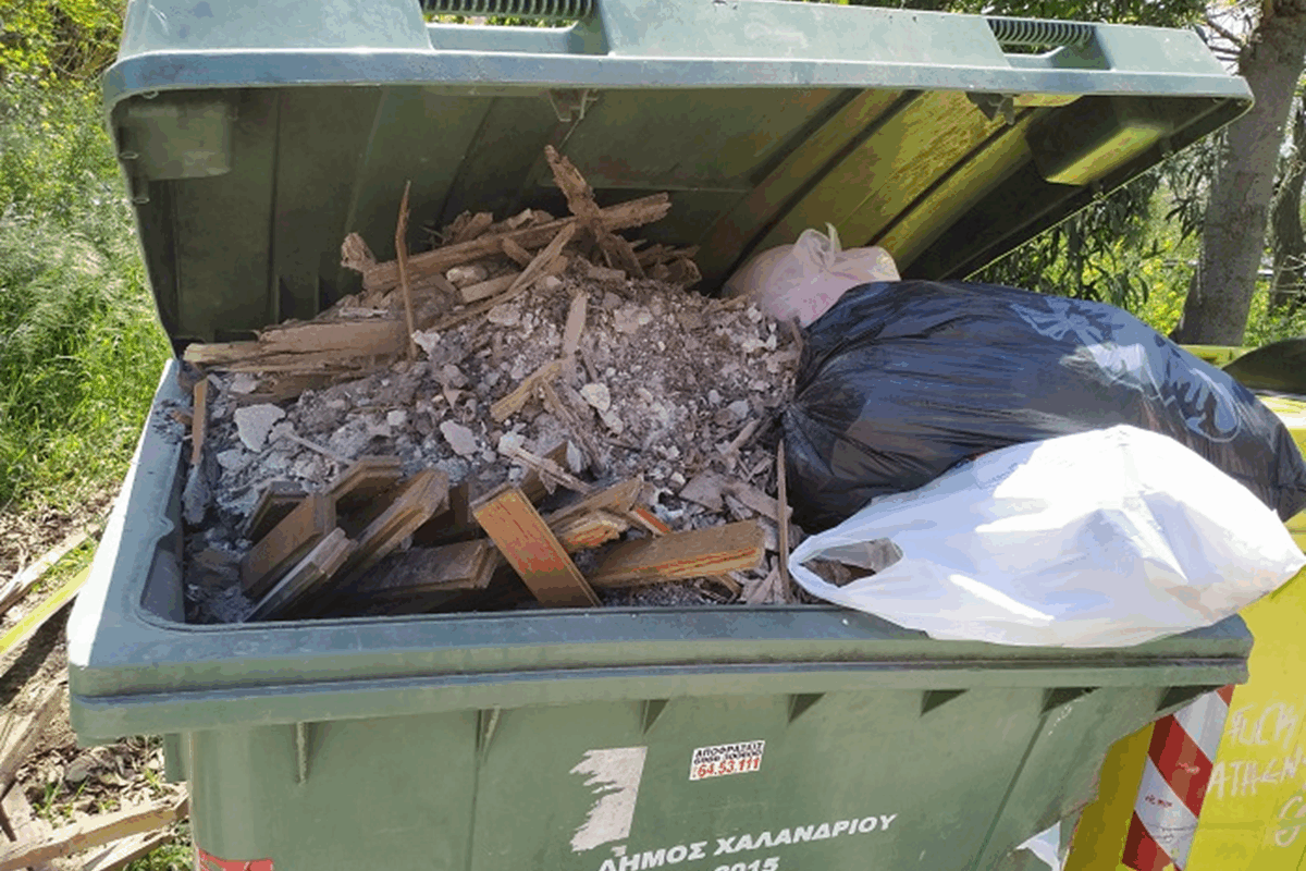 Χαλάνδρι: Μπάζα, ογκώδη και κλαδέματα