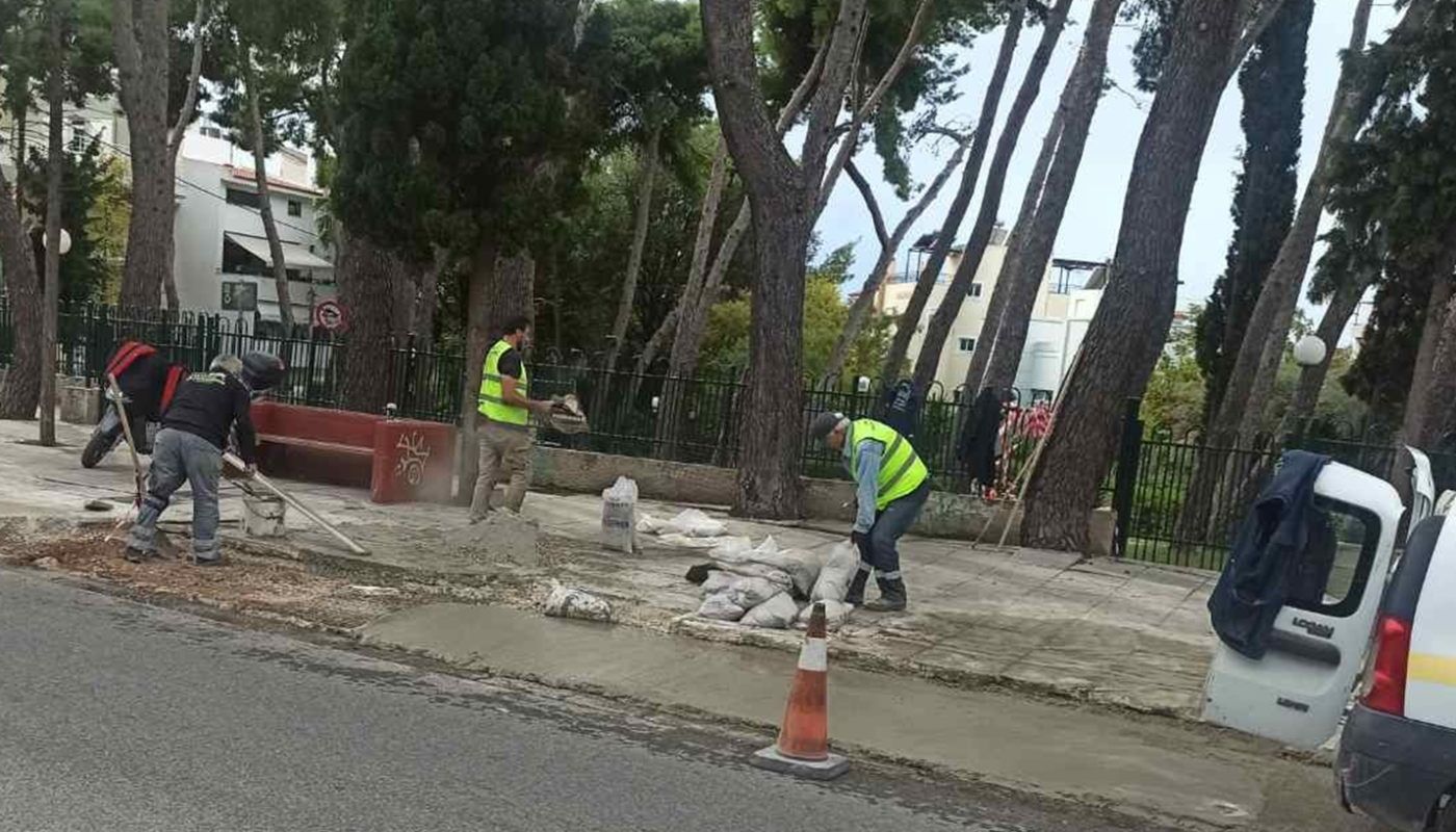 Λυκόβρυση  Πεύκη:  Χωροθέτηση πεζοδρομίου για εγκατάσταση περιπτέρου στην οδό Βύρωνος