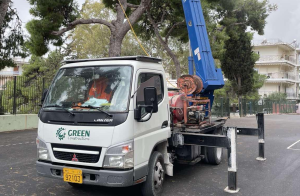 Ψεκασμούς στα πεύκα στις αυλές των  σχολείων για την πρόληψη της εμφάνισης της κάμπιας