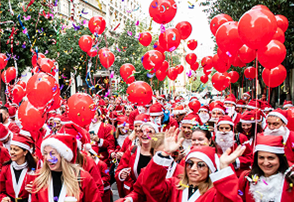 Το «Athens Santa Run 2025» στην Αθήνα την Κυριακή 21 Δεκεμβρίου στο Δημαρχιακό Μέγαρο Αθηνών