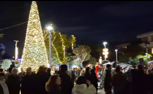 φωταγώγηση του χριστουγεννιάτικου δέντρου της πόλης φωταγώγηση του χριστουγεννιάτικου δέντρου της πόλης