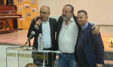 Επίσκεψη του Μάριου Ηλιόπουλου ιδιοκτήτη της ΠAE AEK στο 1ο Γυμνάσιο Ηρακλείου Αττικής