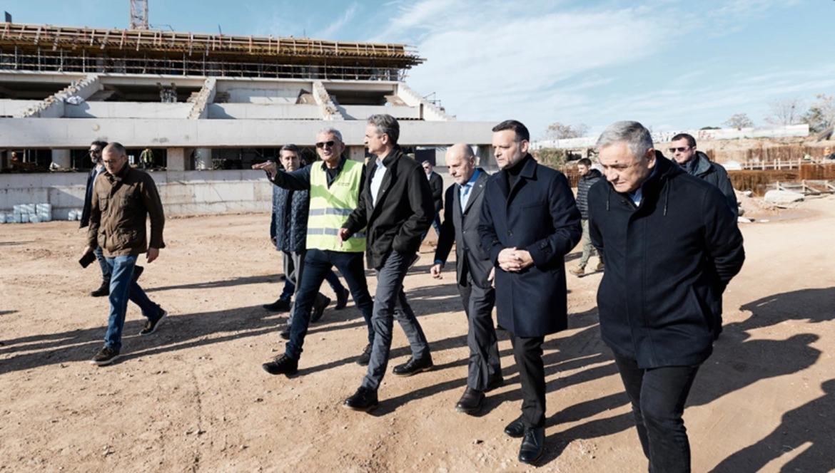 Στον Βοτανικό Μητσοτάκης, Δούκας και Αλαφούζος «Εντός χρονοδιαγράμματος το νέο γήπεδο»