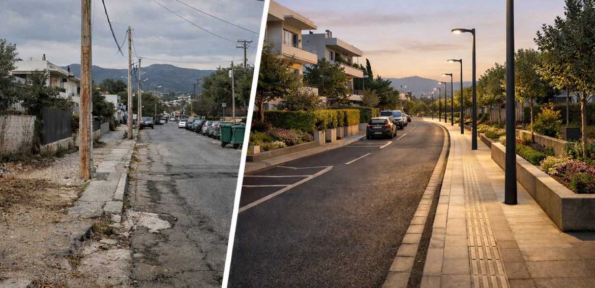 Πεντέλη:  Από ένα πρόχειρα συμβασιοποιημένο έργο χωρίς μελέτη σε μια ολοκληρωμένη παρέμβαση αστικής μεταμόρφωσης