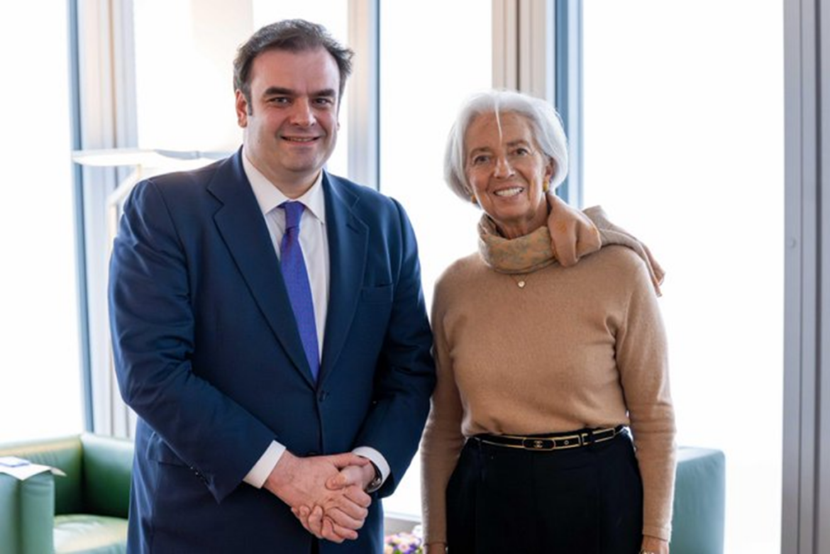 Συνάντηση Πιερρακάκη – Λαγκάρντ στη Φραγκφούρτη: Στρατηγική θωράκιση της Ευρωζώνης