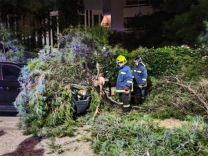 Οι σφοδροί άνεμοι που συνοδεύουν το πέρασμα της κακοκαιρίας Kristin προκάλεσαν προβλήματα στην Αττική από νωρίς το πρωί της Πέμπτης. Οι σφοδροί άνεμοι που συνοδεύουν το πέρασμα της κακοκαιρίας Kristin προκάλεσαν προβλήματα στην Αττική από νωρίς το πρωί της Πέμπτης.