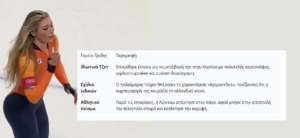 Η Ολλανδή σταρ του πατινάζ ταχύτητας, Γιούτα Λίρνταμ, δεν κυριάρχησε μόνο στον πάγο των Χειμερινών Ολυμπιακών Αγώνων της Κορτίνα, αλλά παρέδωσε και μαθήματα «έμμεσου» μάρκετινγκ, μετατρέποντας μια αυθόρμητη κίνηση σε μια συμφωνία εκατομμυρίων. Η Ολλανδή σταρ του πατινάζ ταχύτητας, Γιούτα Λίρνταμ, δεν κυριάρχησε μόνο στον πάγο των Χειμερινών Ολυμπιακών Αγώνων της Κορτίνα, αλλά παρέδωσε και μαθήματα «έμμεσου» μάρκετινγκ, μετατρέποντας μια αυθόρμητη κίνηση σε μια συμφωνία εκατομμυρίων.